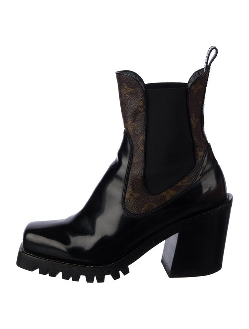 Louis Vuitton LV Monogram Patent Leather Chelsea Boots