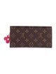 Louis Vuitton LV Monogram Coated Canvas Emilie Wallet