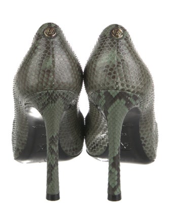 Louis Vuitton Snakeskin Animal Print Pumps