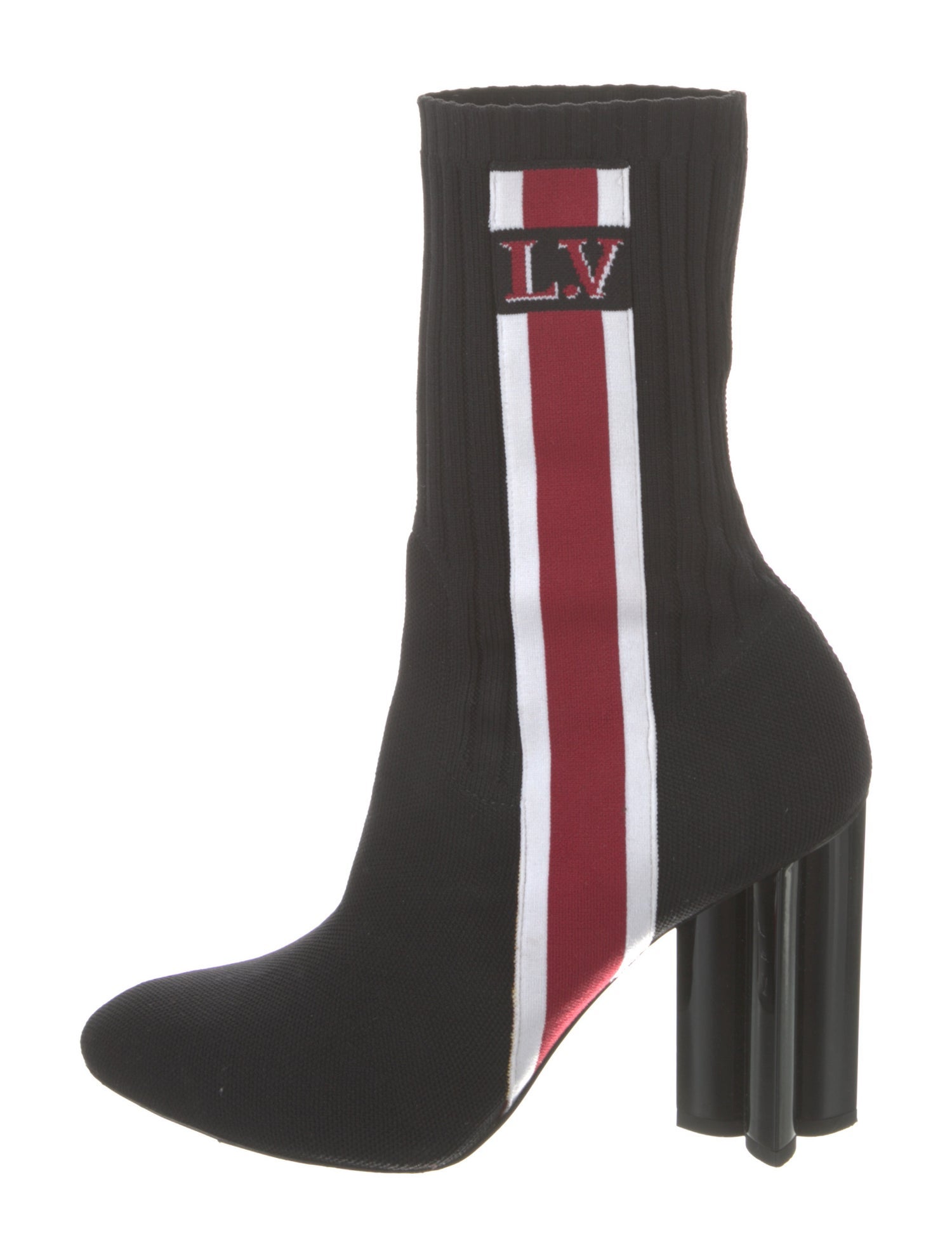 Louis Vuitton Striped Sock Boots
