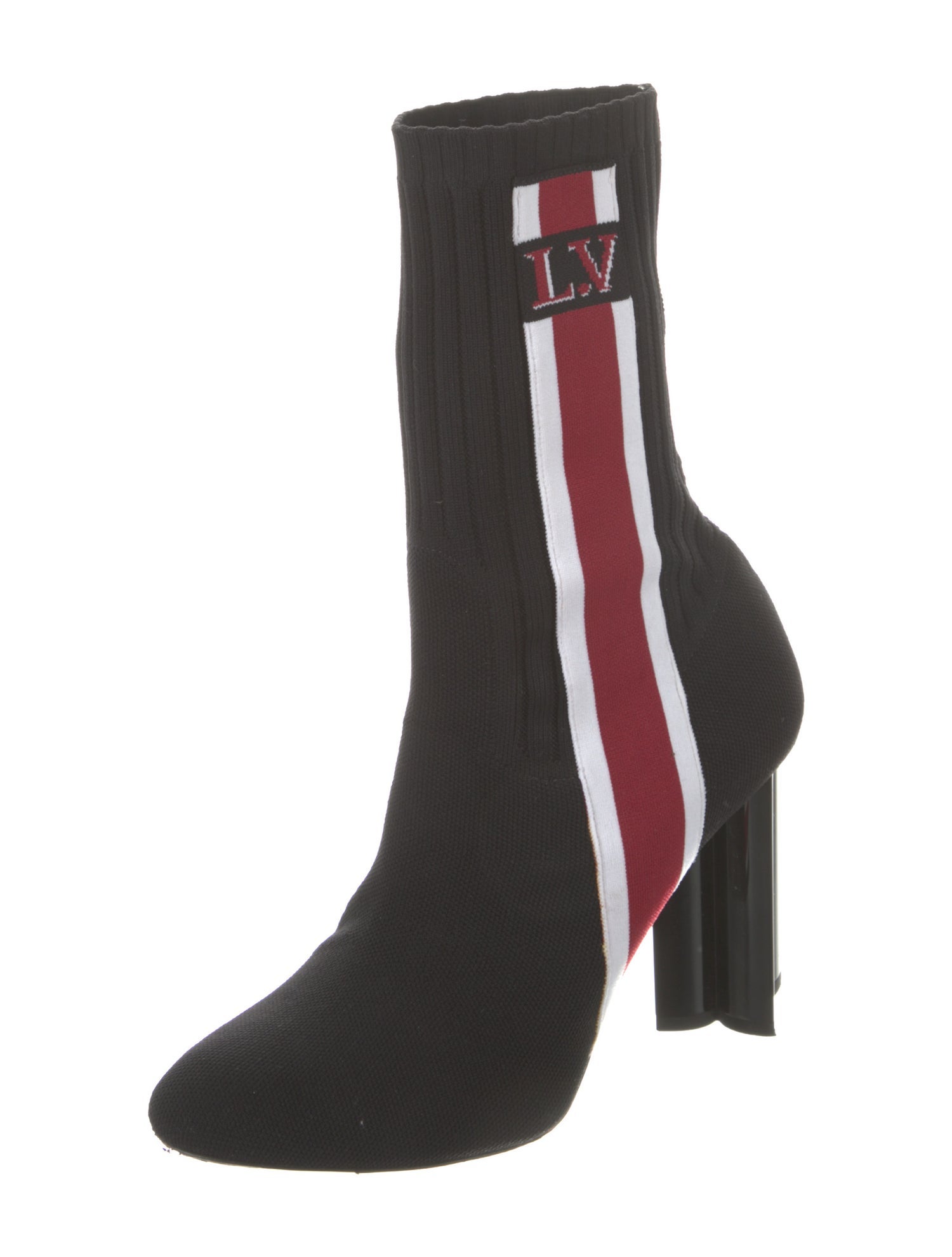 Louis Vuitton Striped Sock Boots