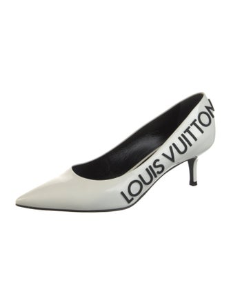 Louis Vuitton Patent Leather Printed Slingback Pumps