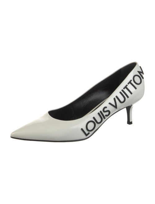 Louis Vuitton Patent Leather Printed Slingback Pumps