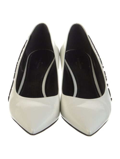Louis Vuitton Patent Leather Printed Slingback Pumps