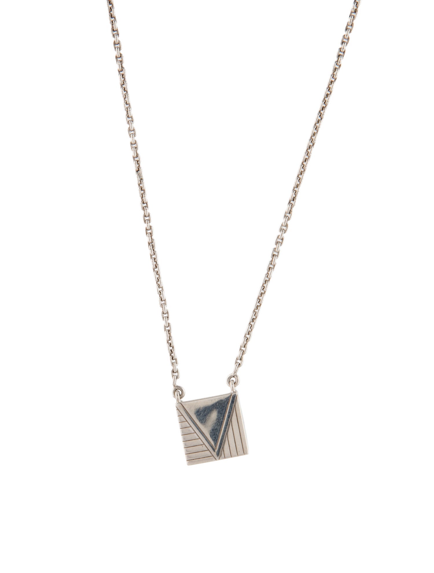 Louis Vuitton V Square Pendant Necklace