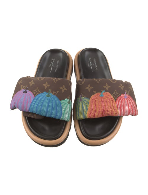 Louis Vuitton Printed Leather Trim Embellishment Slides