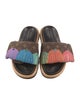 Louis Vuitton Printed Leather Trim Embellishment Slides