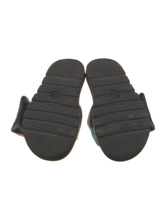 Louis Vuitton Printed Leather Trim Embellishment Slides