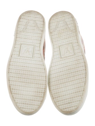 Louis Vuitton Damier Azur Pattern Leather Trim Embellishment Sneakers