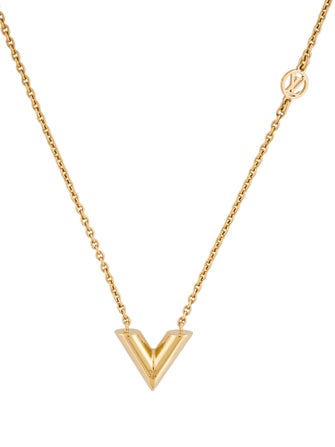 Louis Vuitton Essential V Pendant Necklace