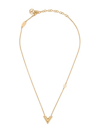 Louis Vuitton Essential V Pendant Necklace