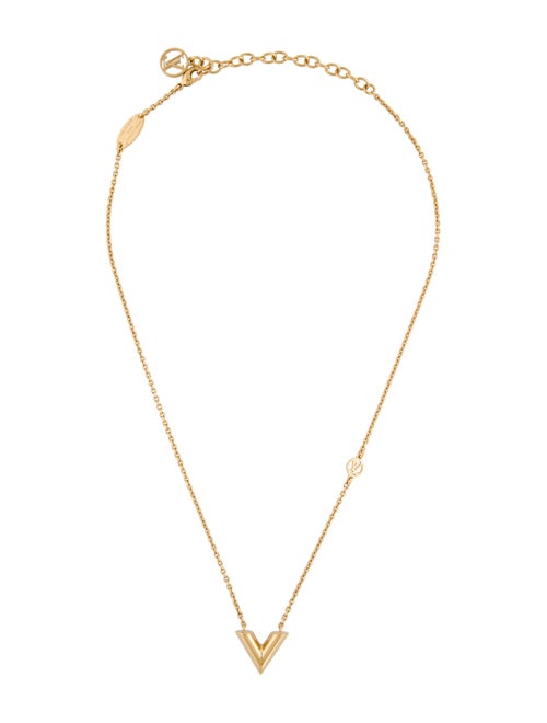 Louis Vuitton Essential V Pendant Necklace