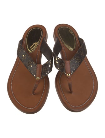 Louis Vuitton LV Monogram Lasercut Accents Flip Flops