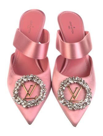 Louis Vuitton Signature Logo Satin Mules