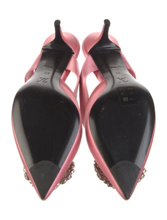 Louis Vuitton Signature Logo Satin Mules