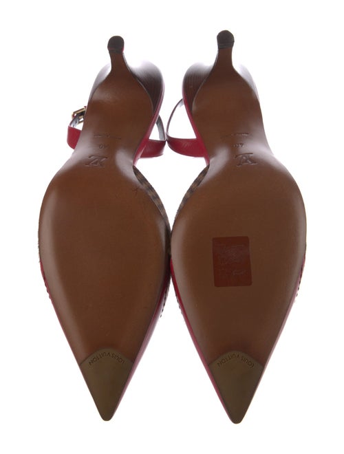 Louis Vuitton LV Monogram Leather Slingback Pumps