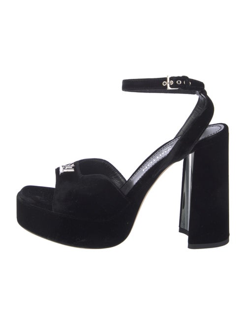 Louis Vuitton Velvet Slingback Sandals