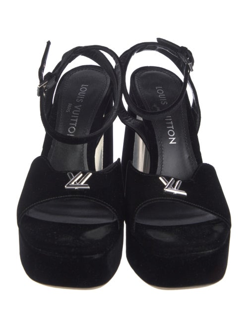 Louis Vuitton Velvet Slingback Sandals