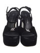 Louis Vuitton Velvet Slingback Sandals