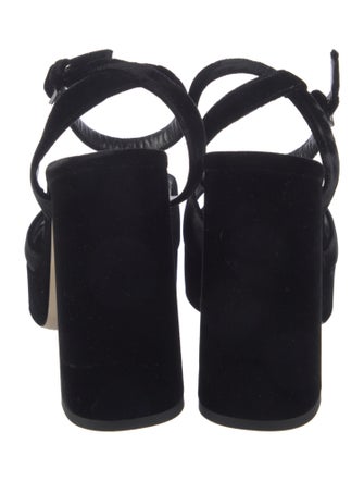 Louis Vuitton Velvet Slingback Sandals