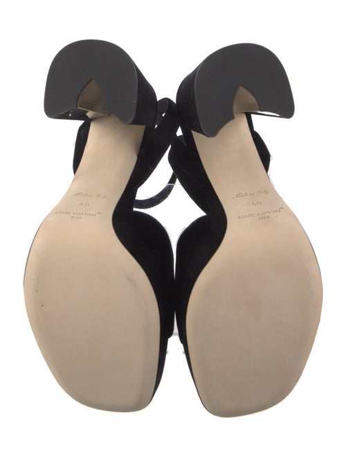 Louis Vuitton Velvet Slingback Sandals