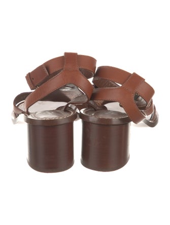 Louis Vuitton Leather T-Strap Sandals