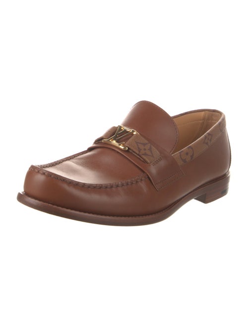 Louis Vuitton Signature Logo Leather Dress Loafers