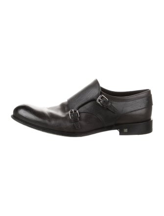 Louis Vuitton Signature Logo Leather Monk Straps