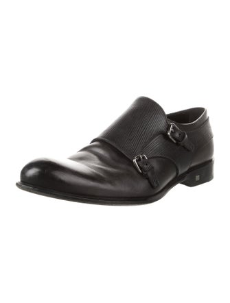Louis Vuitton Signature Logo Leather Monk Straps