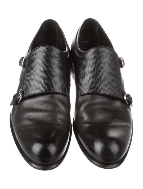 Louis Vuitton Signature Logo Leather Monk Straps