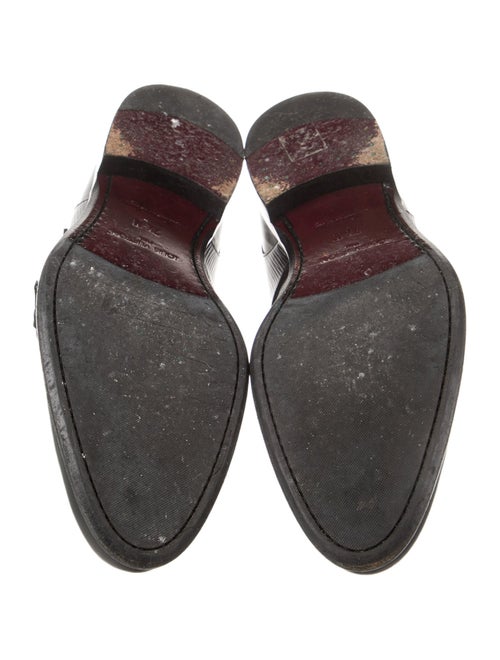 Louis Vuitton Signature Logo Leather Monk Straps