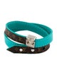 Louis Vuitton Leather Lockit Double Wrap Bracelet