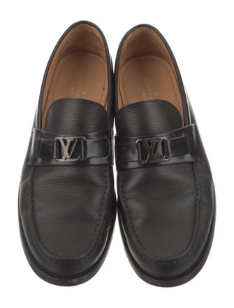 Louis Vuitton Signature Logo Leather Dress Loafers