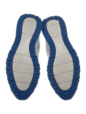 Louis Vuitton Damier Azur Pattern Leather Sneakers