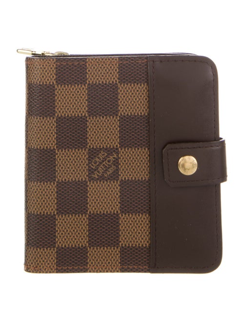Louis Vuitton Damier Ebene Pattern Coated Canvas Compact Wallet