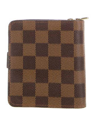 Louis Vuitton Damier Ebene Pattern Coated Canvas Compact Wallet