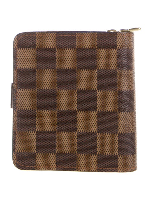 Louis Vuitton Damier Ebene Pattern Coated Canvas Compact Wallet