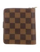 Louis Vuitton Damier Ebene Pattern Coated Canvas Compact Wallet