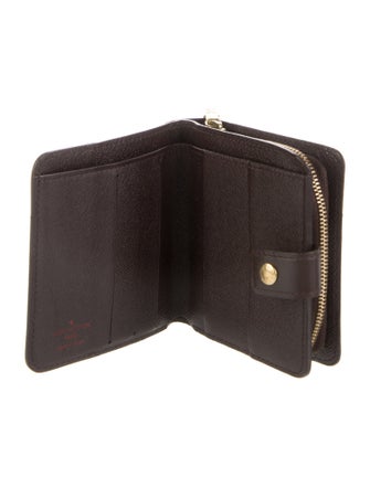 Louis Vuitton Damier Ebene Pattern Coated Canvas Compact Wallet