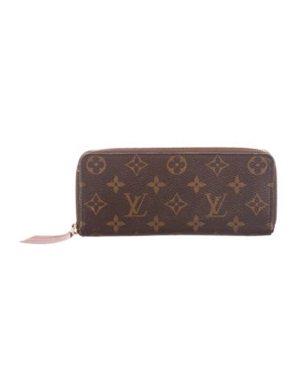 Louis Vuitton LV Monogram Coated Canvas Clemence Wallet