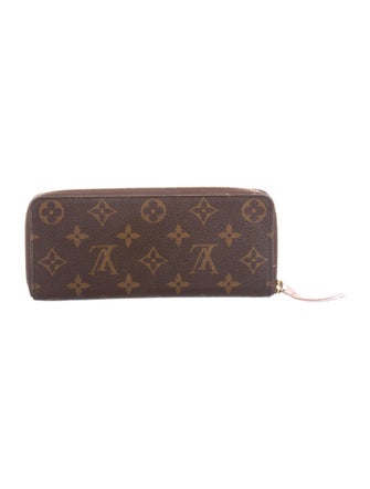 Louis Vuitton LV Monogram Coated Canvas Clemence Wallet