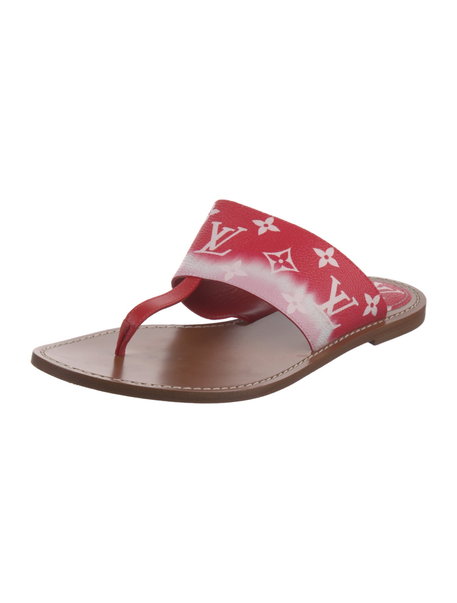 Louis Vuitton LV Monogram Leather Slides