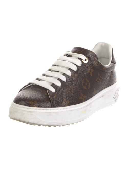 Louis Vuitton LV Monogram Leather Trim Embellishment Sneakers