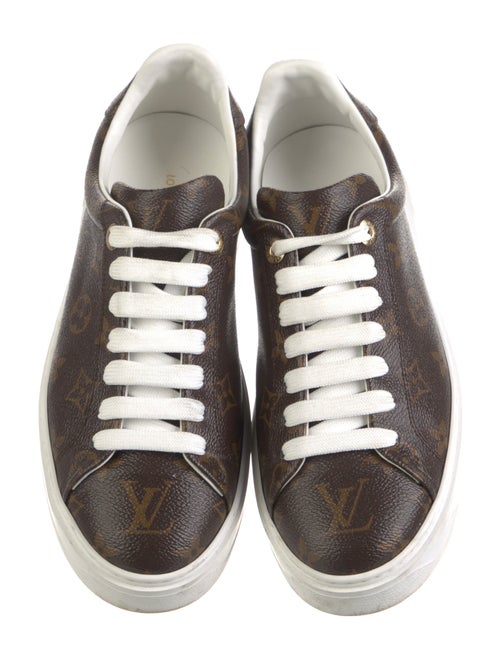 Louis Vuitton LV Monogram Leather Trim Embellishment Sneakers