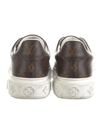 Louis Vuitton LV Monogram Leather Trim Embellishment Sneakers