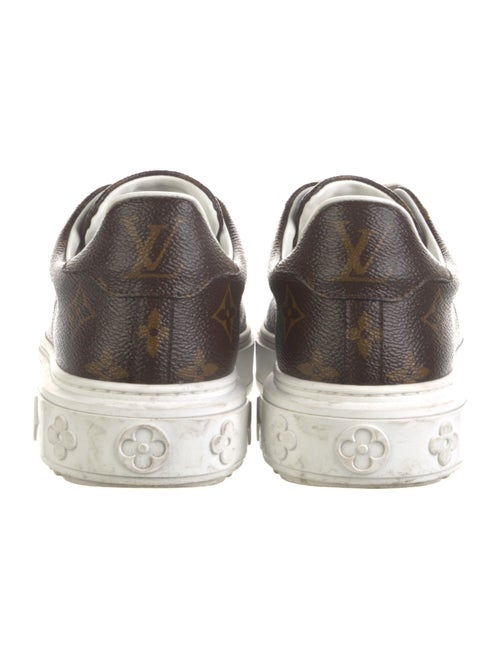 Louis Vuitton LV Monogram Leather Trim Embellishment Sneakers