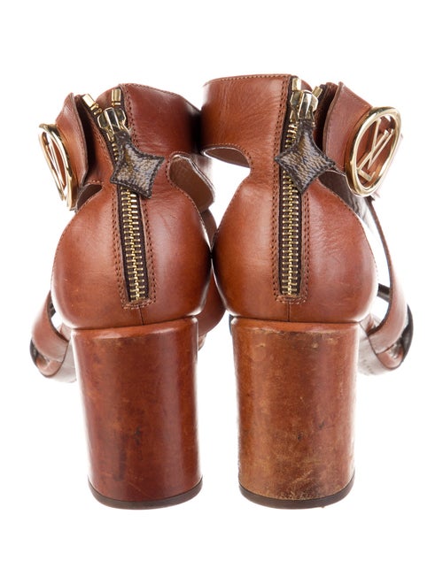 Louis Vuitton Signature Logo Leather Sandals