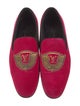 Louis Vuitton Velvet Embroidered Accent Loafers