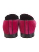 Louis Vuitton Velvet Embroidered Accent Loafers