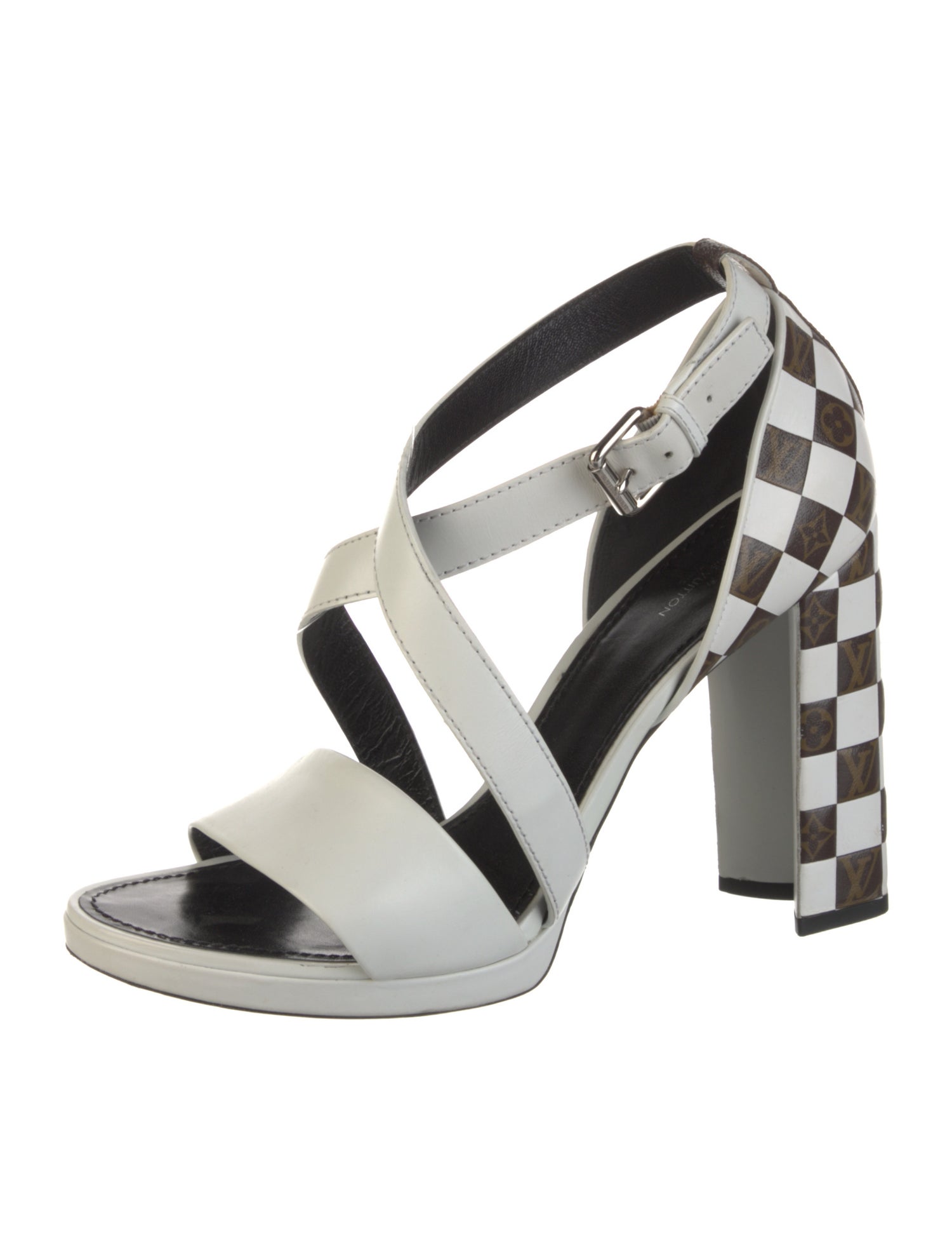 Louis Vuitton LV Monogram Leather Slingback Sandals